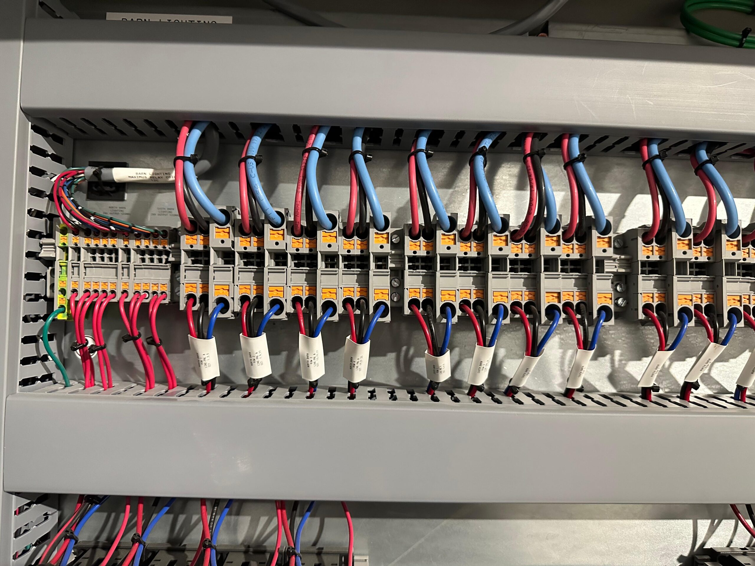 Precision panel wiring and terminal connections